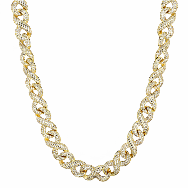 16MM ICED INFINITY CUBAN CHAIN - GOLD