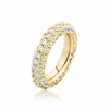 TRIPLE ROW TENNIS RING - GOLD