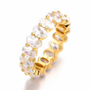 OVAL CUT ICED RING - GOLD