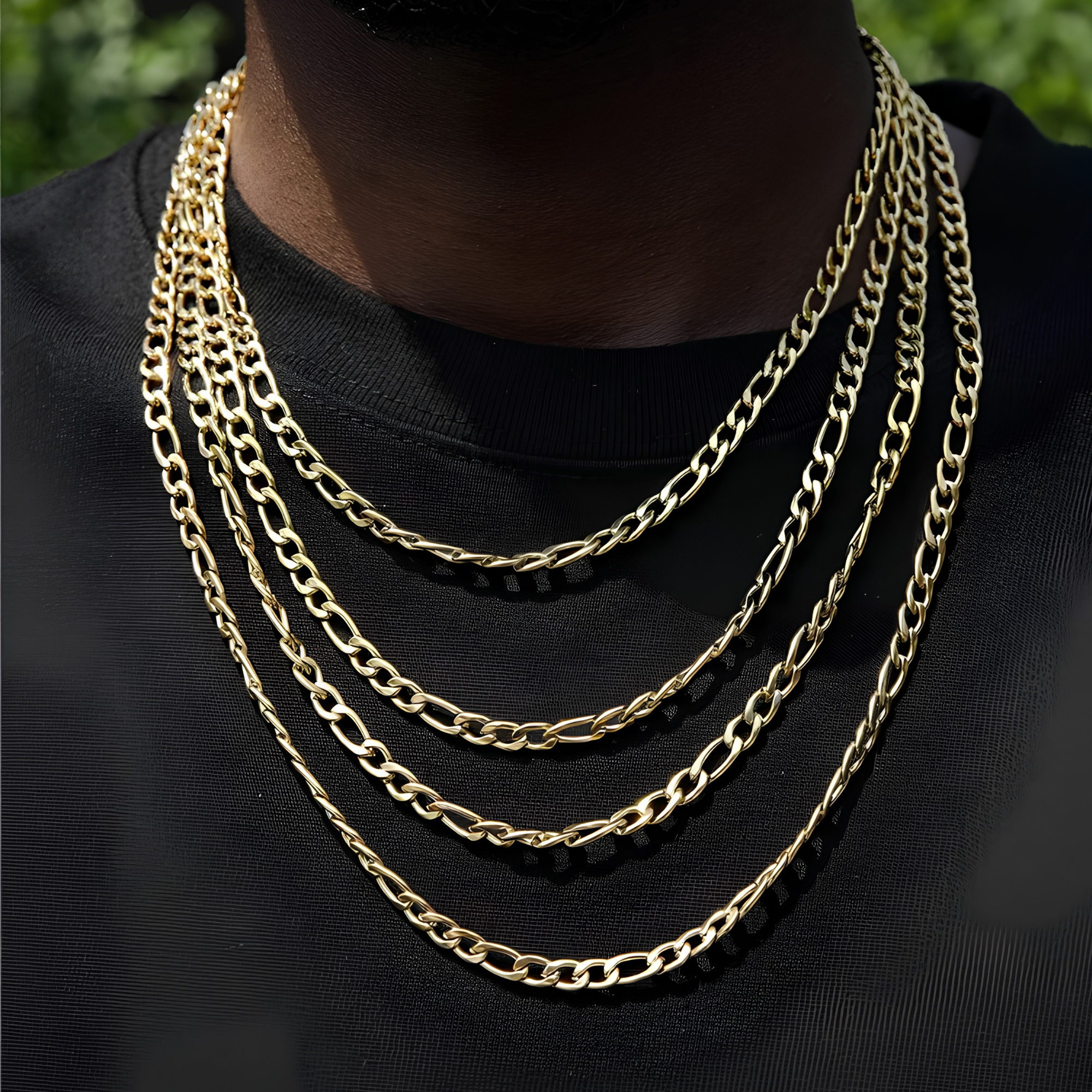 6MM FIGARO CHAIN - GOLD
