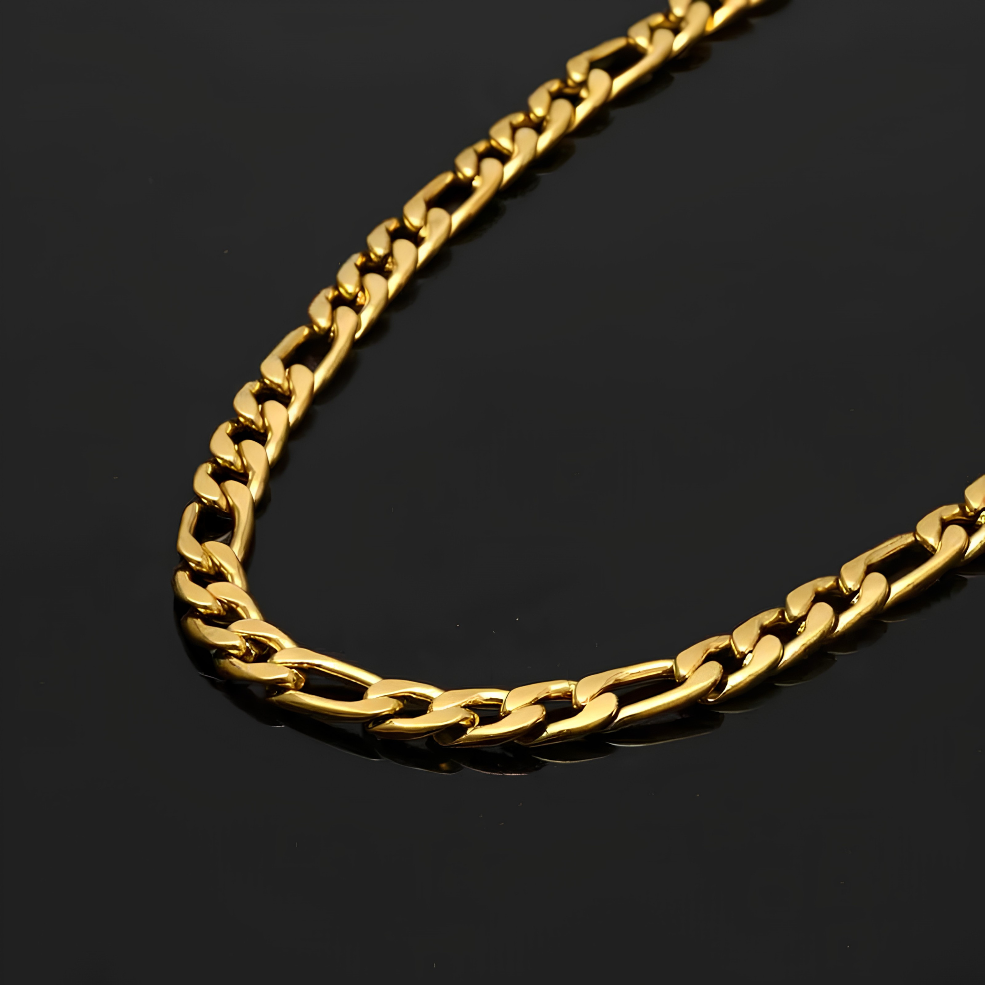 6MM FIGARO CHAIN - GOLD