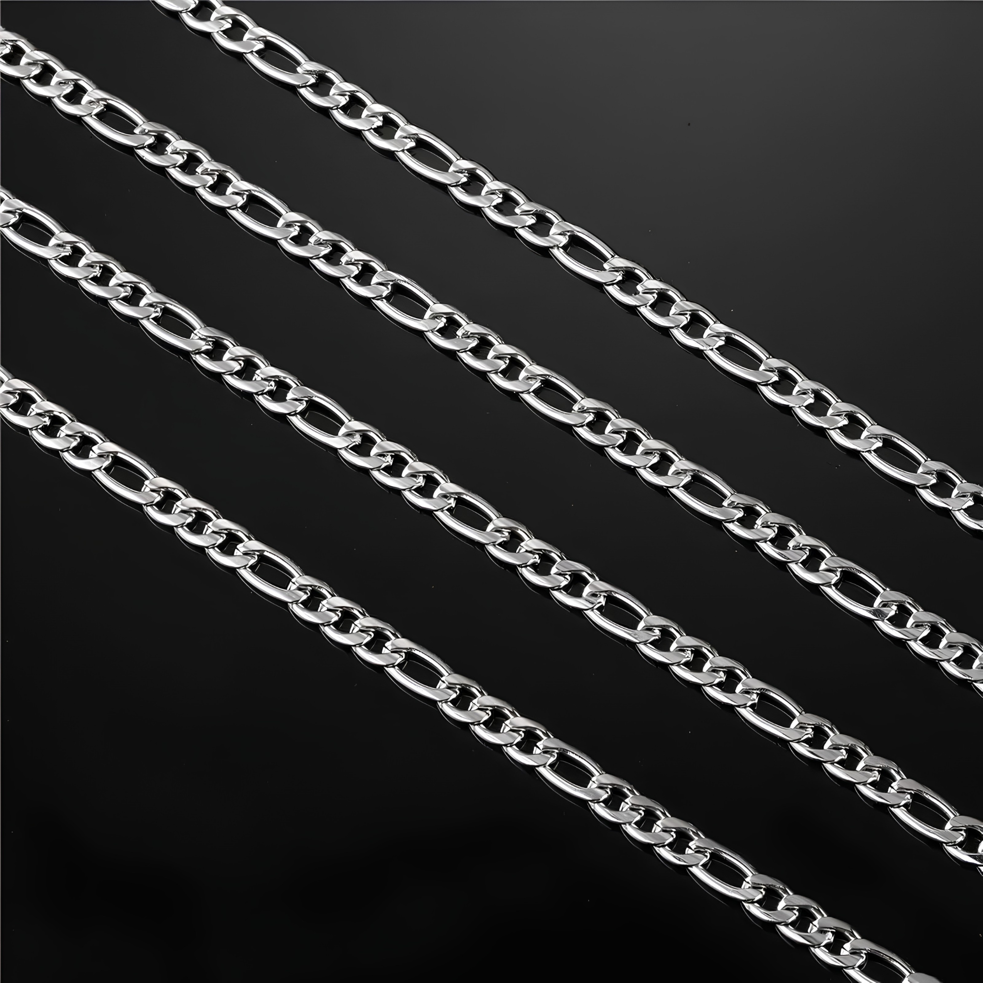 3MM FIGARO CHAIN - SILVER