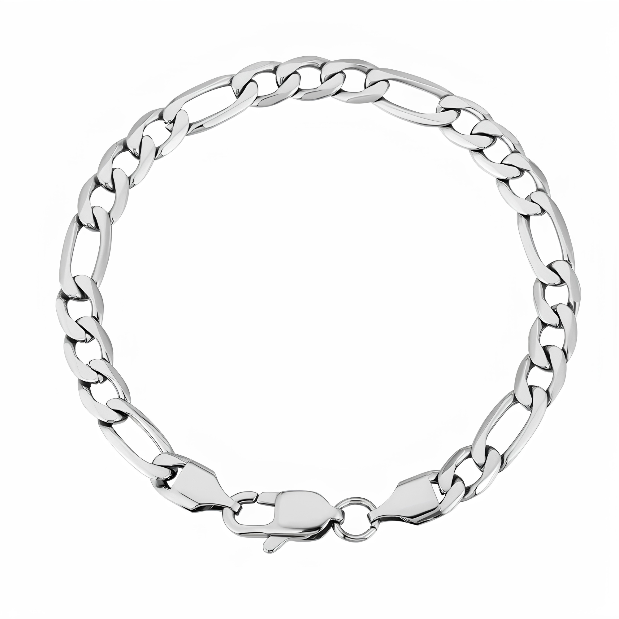3MM FIGARO BRACELET - SILVER
