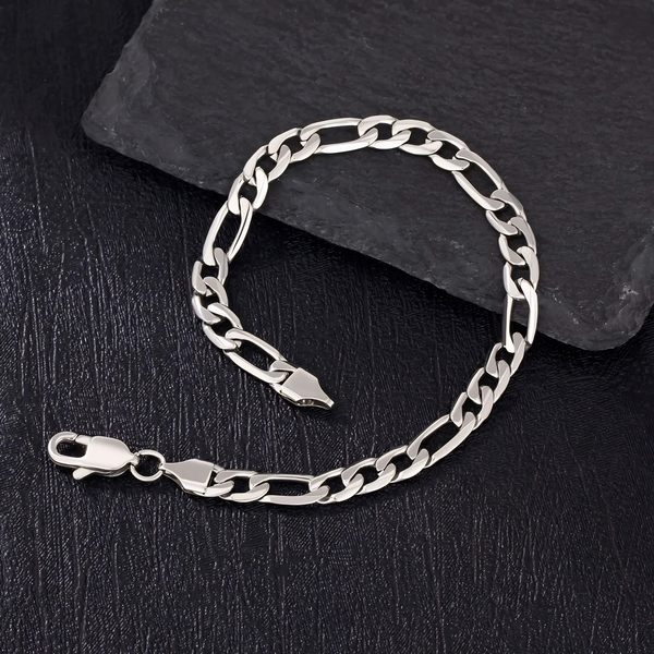 6MM FIGARO BRACELET - SILVER