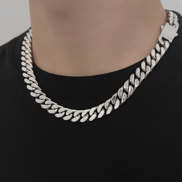 12MM MIAMI CUBAN SET - SILVER