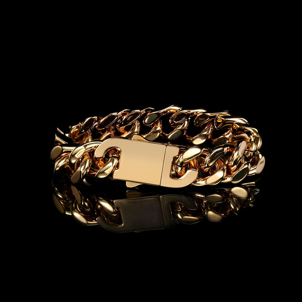 12MM MIAMI CUBAN BRACELET - GOLD