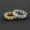 ICED CLUSTERED TENNIS RING - GOLD