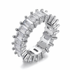 ICED BAGUETTE ETERNITY RING - SILVER