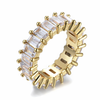 ICED BAGUETTE ETERNITY RING - GOLD
