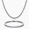 WOMENS 3MM TENNIS SET - SILVER