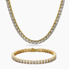 WOMENS 4MM TENNIS SET - GOLD