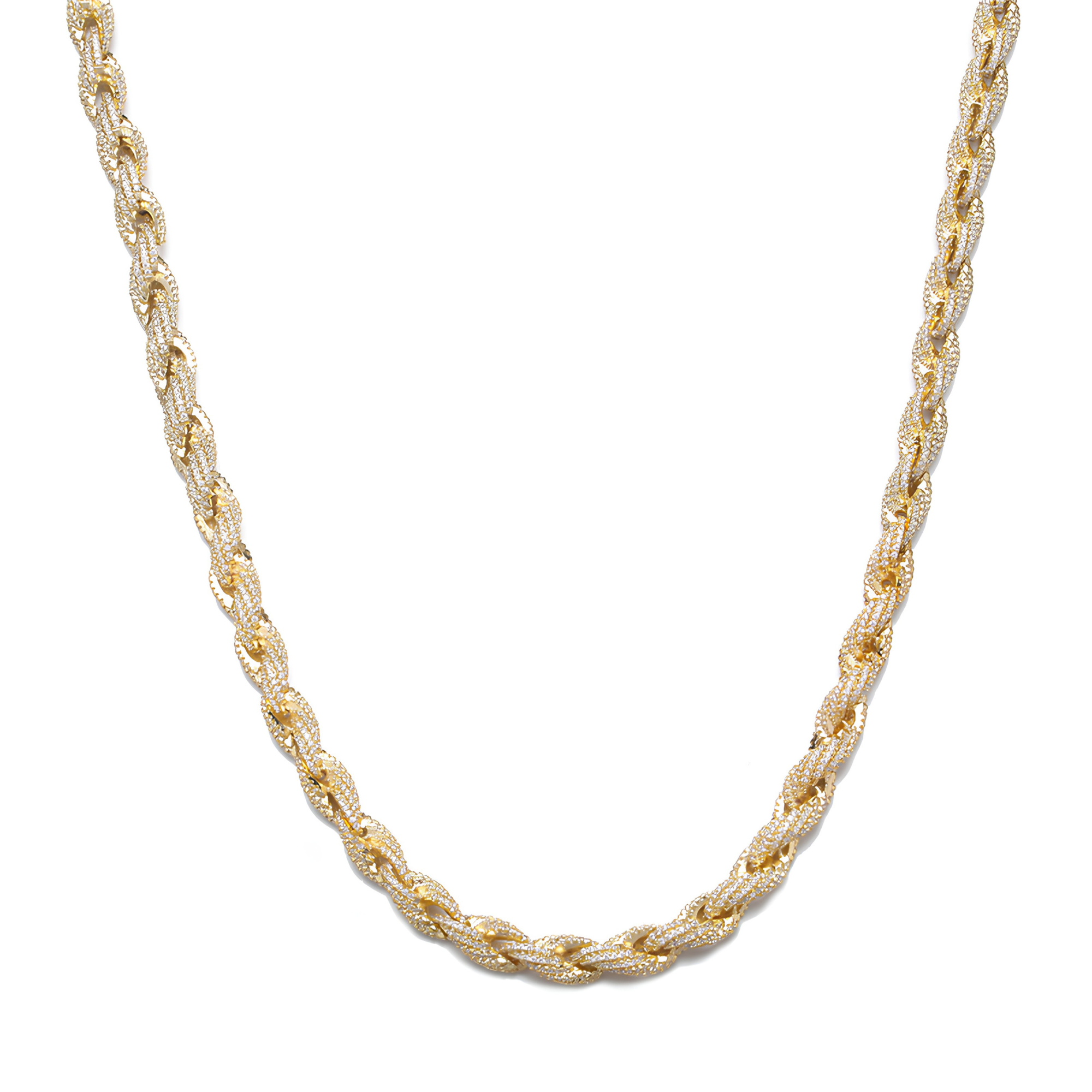 8MM ICED ROPE CHAIN - GOLD