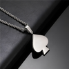 ICED SPADE PENDANT - SILVER
