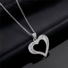 ICED OPEN HEART PENDANT - SILVER